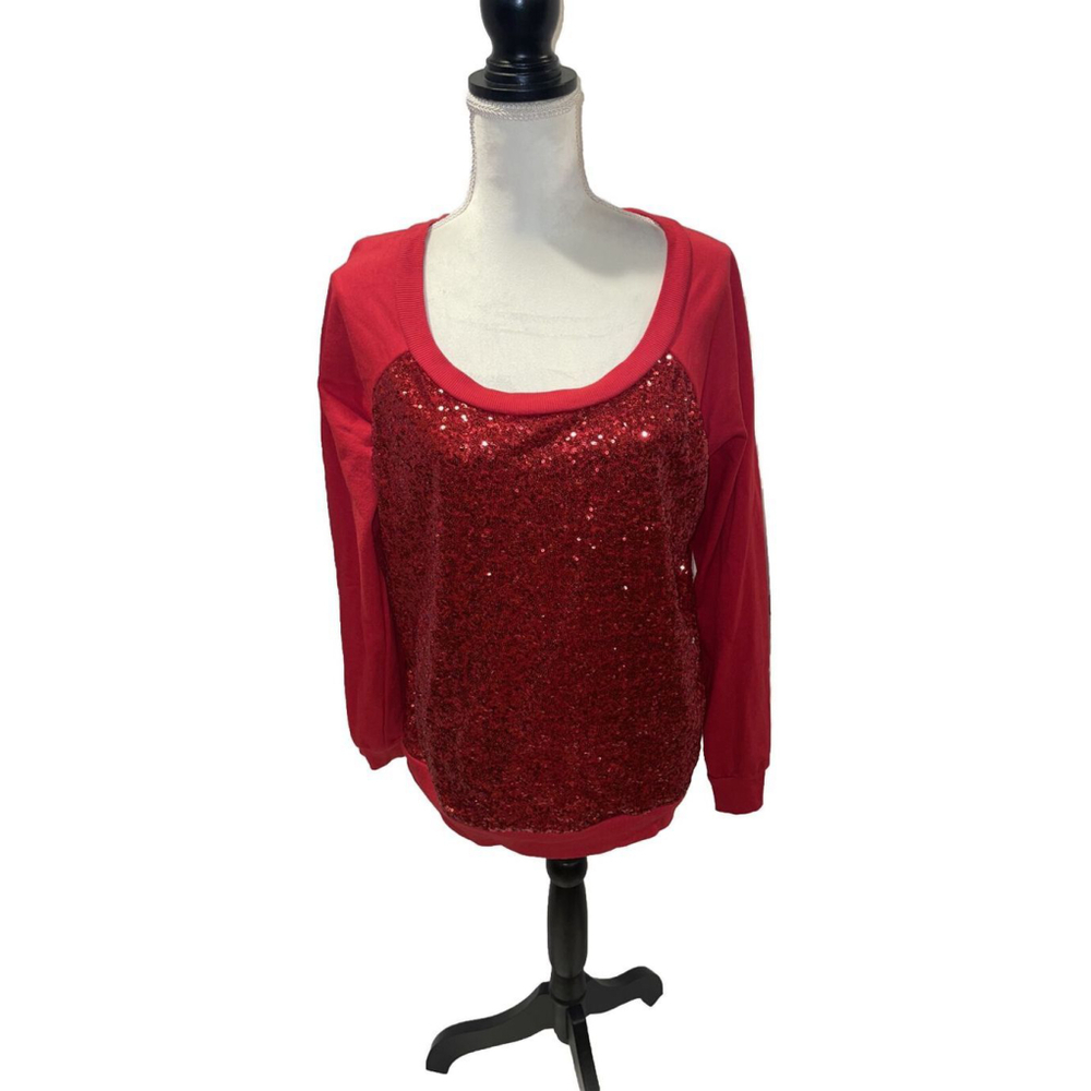 Women’s No Boundaries Sleevless Sheer Top Wilining - Red - Xxl - Picture 1 of 2